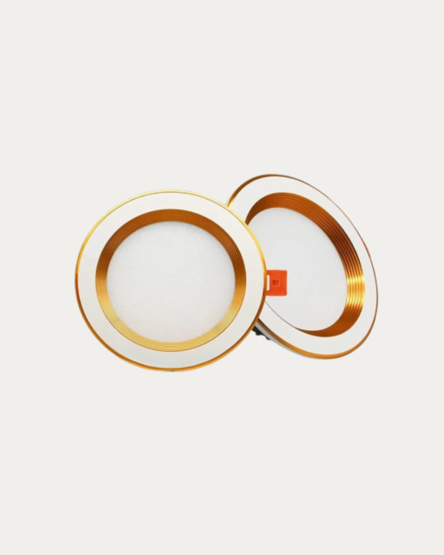 PANEL 12W BLANCO + DORADO GL008 / INC 6400K LUZ BLANCA